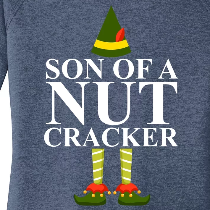 Son Of A Nut Cracker Funny Christmas Women's Perfect Tri Tunic Long Sleeve Shirt