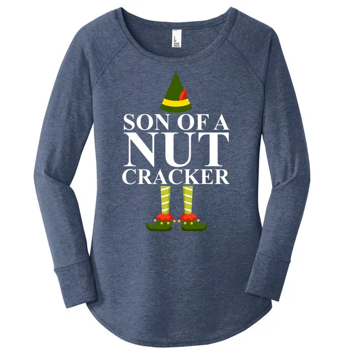 Son Of A Nut Cracker Funny Christmas Women's Perfect Tri Tunic Long Sleeve Shirt