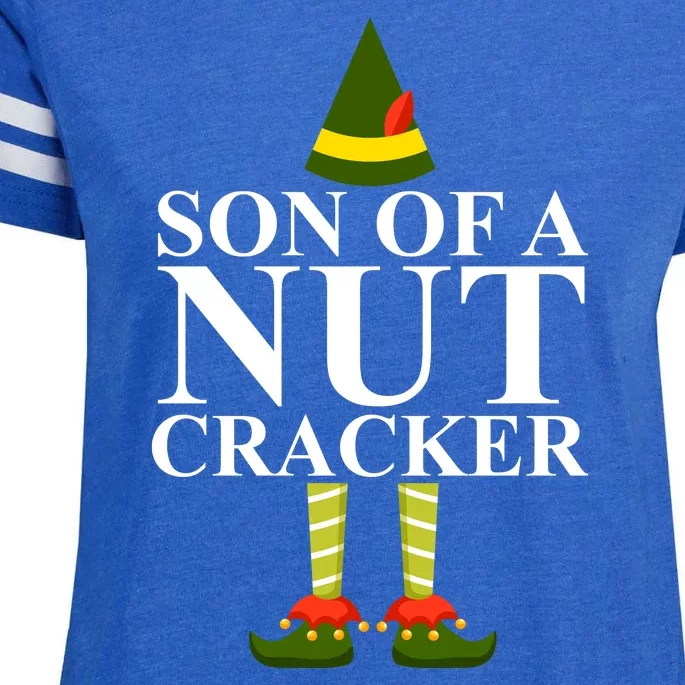 Son Of A Nut Cracker Funny Christmas Enza Ladies Jersey Football T-Shirt