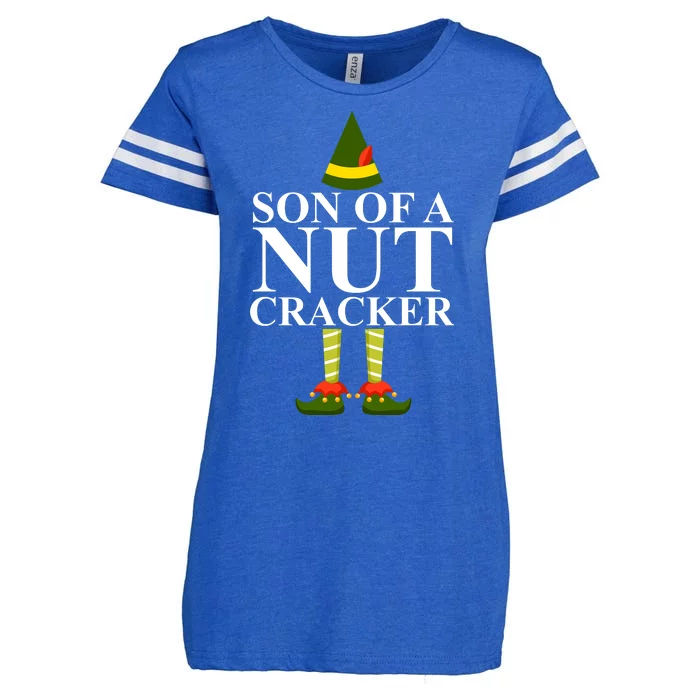 Son Of A Nut Cracker Funny Christmas Enza Ladies Jersey Football T-Shirt