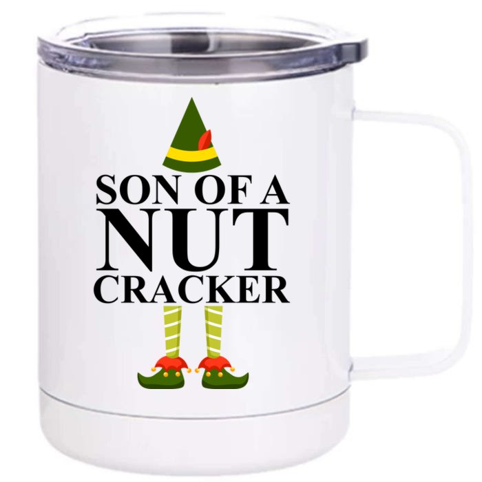 Son Of A Nut Cracker Funny Christmas Front & Back 12oz Stainless Steel Tumbler Cup