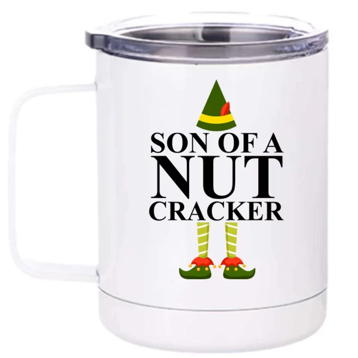 Son Of A Nut Cracker Funny Christmas Front & Back 12oz Stainless Steel Tumbler Cup