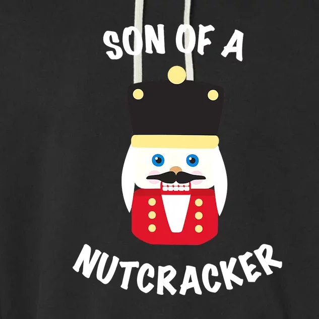 Son Of A Nutcracker Matching Family Christmas Pajamas Garment-Dyed Fleece Hoodie