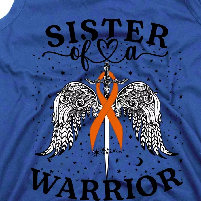 Sister Of A Warrior Leukemia Cancer Awareness Support Squad Cute Gift Tank Top