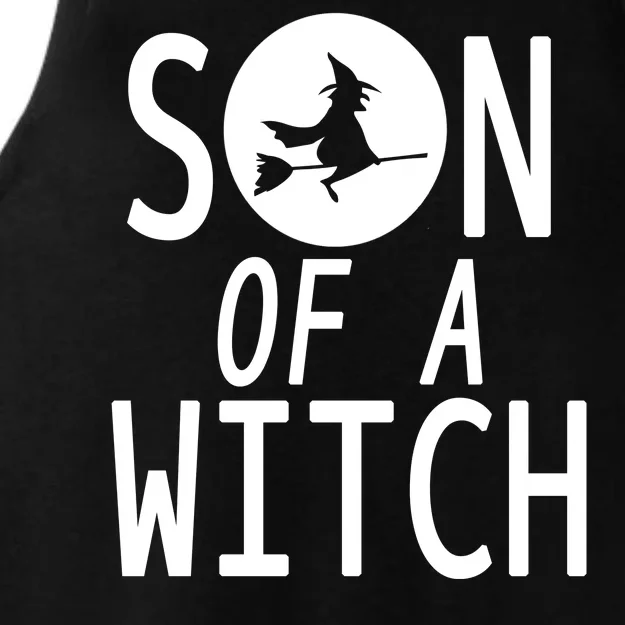 Son Of A Witch Funny Halloween Ladies Tri-Blend Wicking Tank