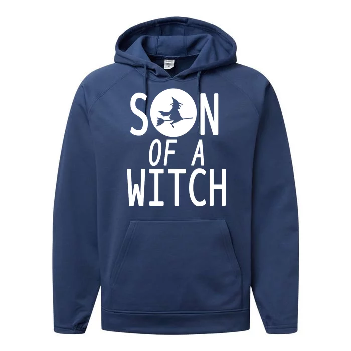 Son Of A Witch Funny Halloween Performance Fleece Hoodie