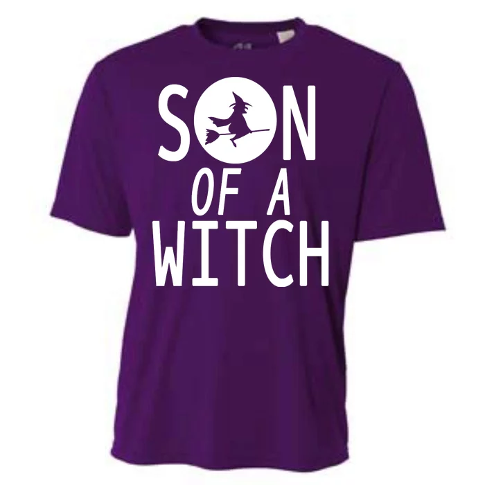 Son Of A Witch Funny Halloween Cooling Performance Crew T-Shirt