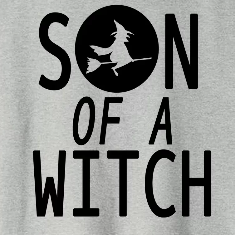 Son Of A Witch Funny Halloween Women's Crop Top Tee