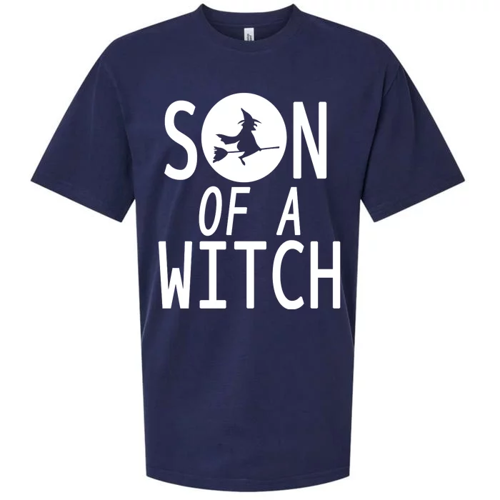 Son Of A Witch Funny Halloween Sueded Cloud Jersey T-Shirt