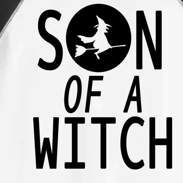 Son Of A Witch Funny Halloween Toddler Fine Jersey T-Shirt