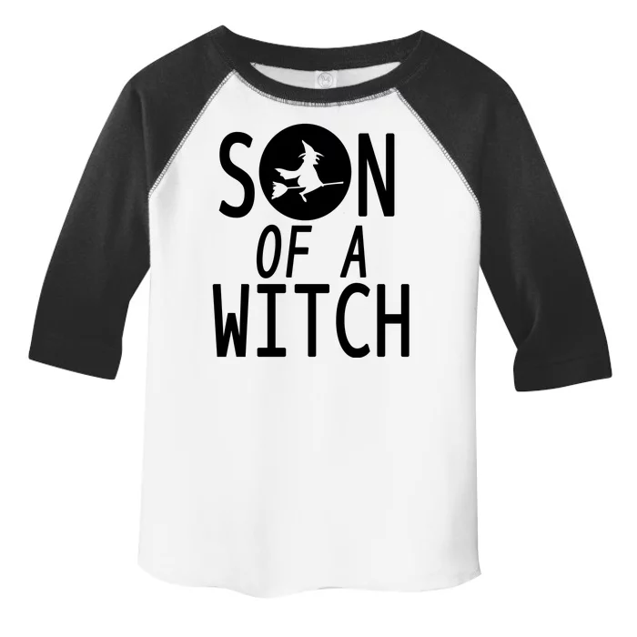 Son Of A Witch Funny Halloween Toddler Fine Jersey T-Shirt