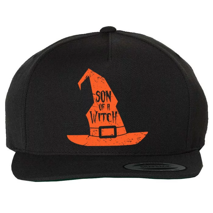 Son Of A Witch Hat Pun Quote Costume Easy Halloween Gifts Wool Snapback Cap