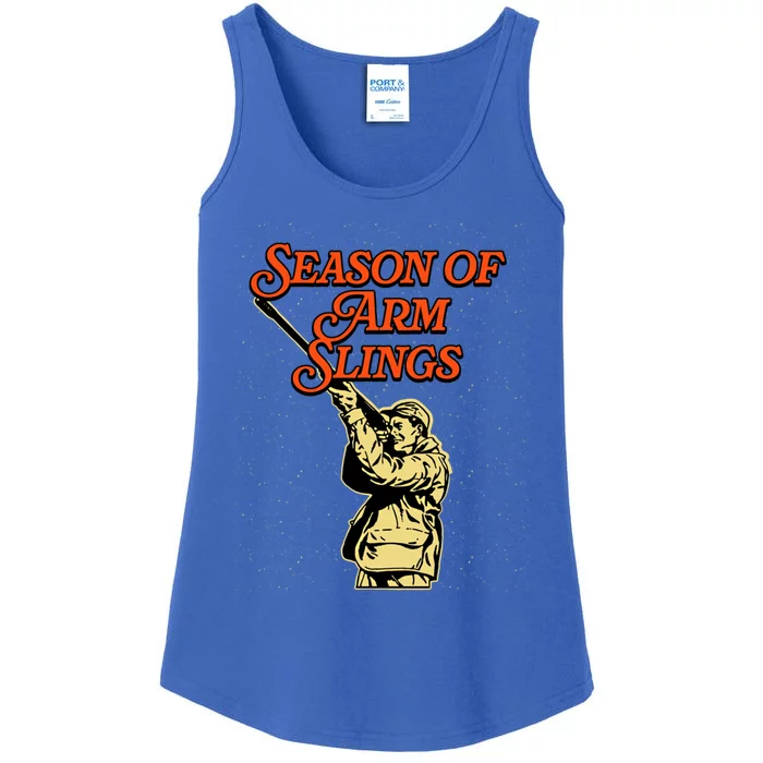 Season Of Arm Slings Hunting Vacation Hunter Relaxation Gift Ladies Essential Tank