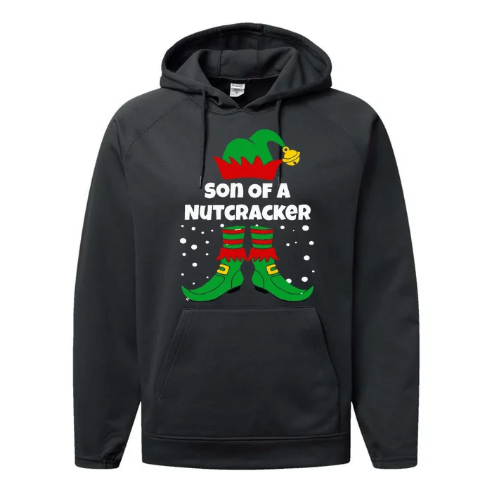 Son Of A Nutcracker Funny Elf For Christmas Eve Xmas Performance Fleece Hoodie