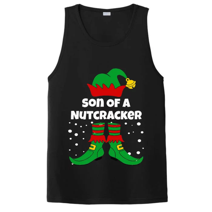 Son Of A Nutcracker Funny Elf For Christmas Eve Xmas Performance Tank