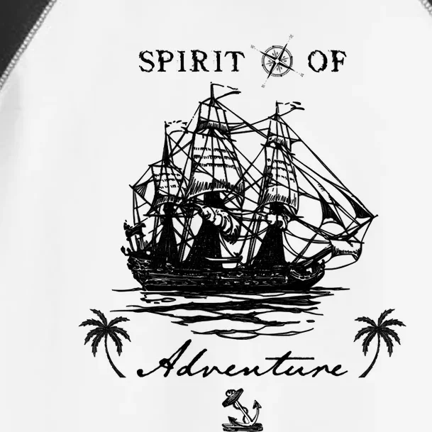 SPIRIT OF ADVENTURE Classic Nautical Ship, Compass & Anchor Toddler Fine Jersey T-Shirt