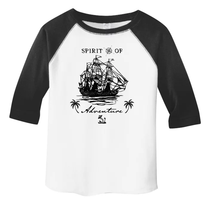 SPIRIT OF ADVENTURE Classic Nautical Ship, Compass & Anchor Toddler Fine Jersey T-Shirt