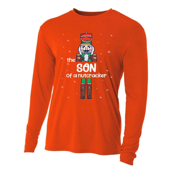 Son Of A Nutcracker Family Matching Funny Pajama Cooling Performance Long Sleeve Crew