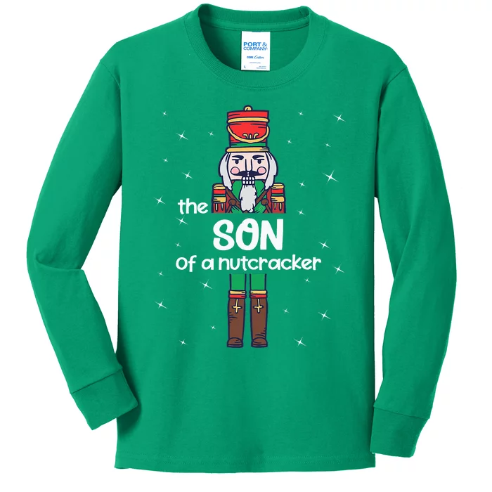 Son Of A Nutcracker Family Matching Funny Pajama Kids Long Sleeve Shirt