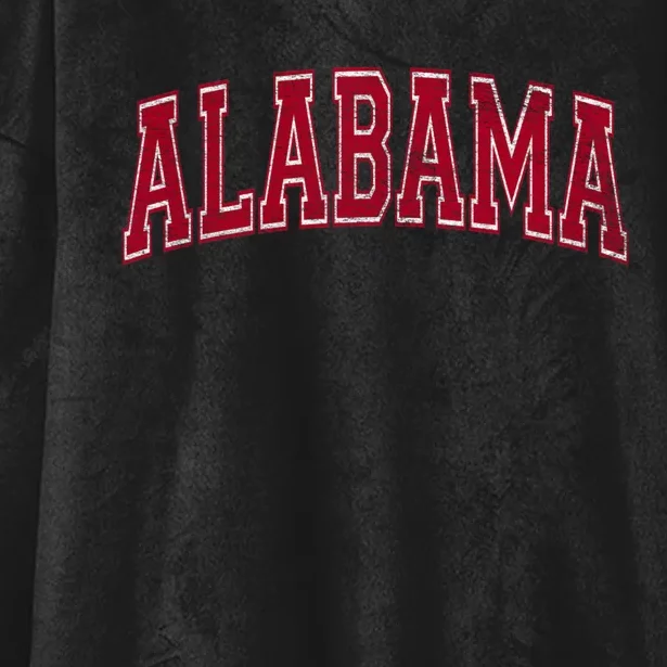 STATE OF ALABAMA VARSITY STYLE TEXT BAMA PRIDE STATE FLAG Hooded Wearable Blanket