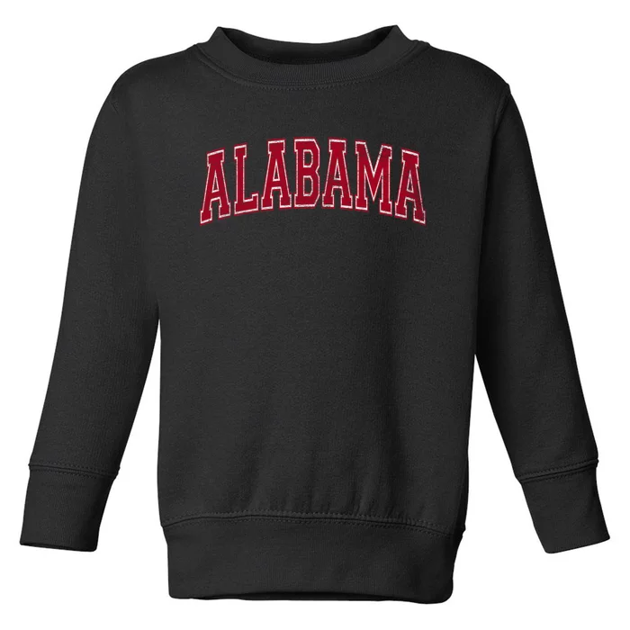 STATE OF ALABAMA VARSITY STYLE TEXT BAMA PRIDE STATE FLAG Toddler Sweatshirt