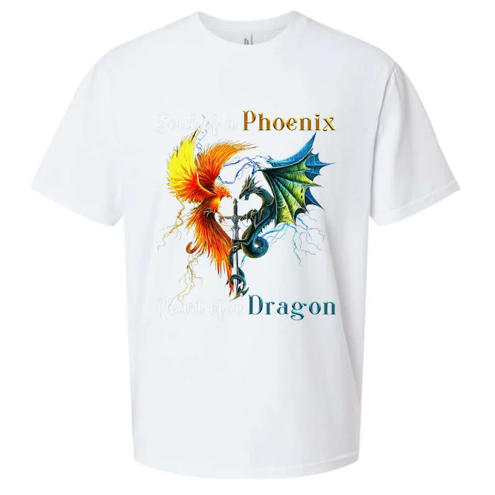 Soul Of A Phoenix Heart Of A Dragon Sueded Cloud Jersey T-Shirt