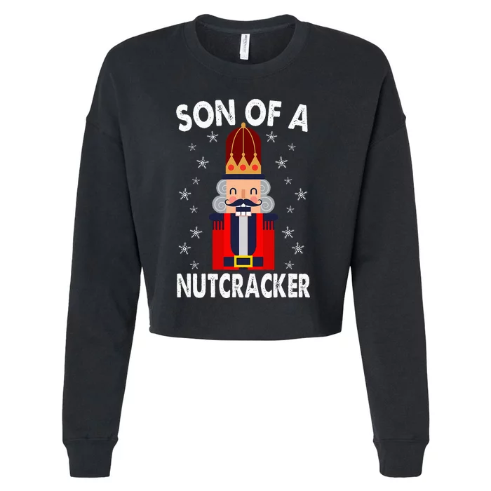 Son Of A Nutcracker Funny Christmas Nutcracker Cropped Pullover Crew