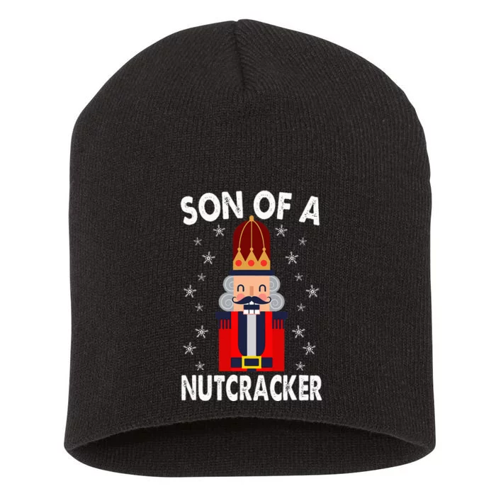 Son Of A Nutcracker Funny Christmas Nutcracker Short Acrylic Beanie