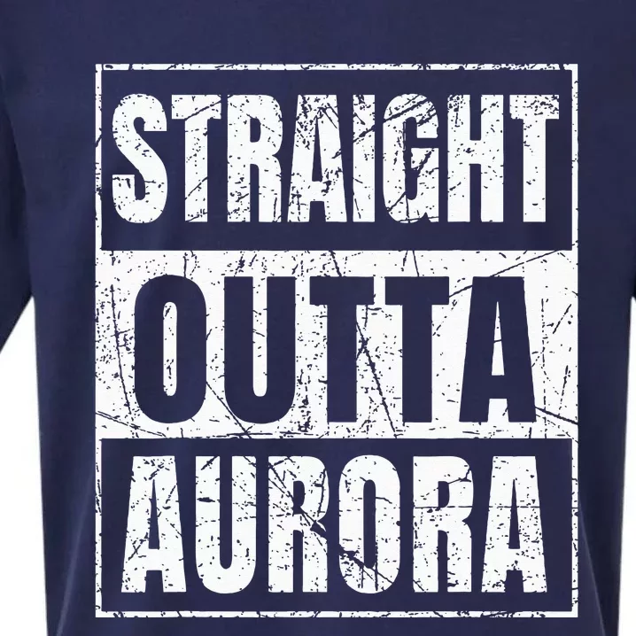 Straight Outta Aurora Illinois State Sueded Cloud Jersey T-Shirt