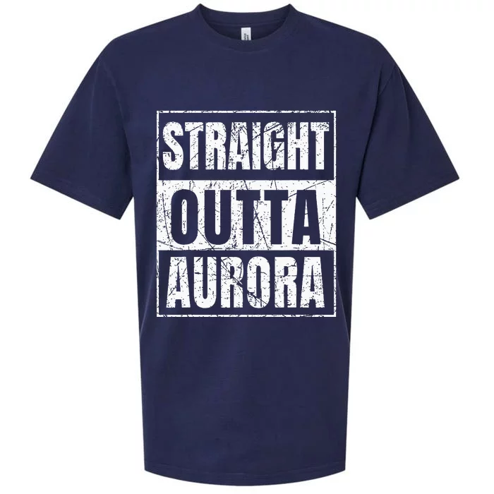 Straight Outta Aurora Illinois State Sueded Cloud Jersey T-Shirt