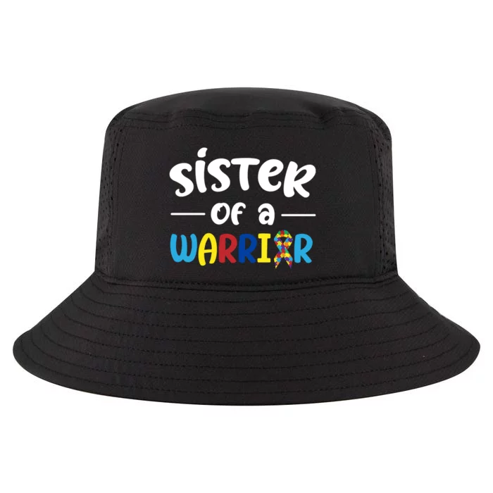 Sister Of A Warrior Autism Awareness Cool Comfort Performance Bucket Hat