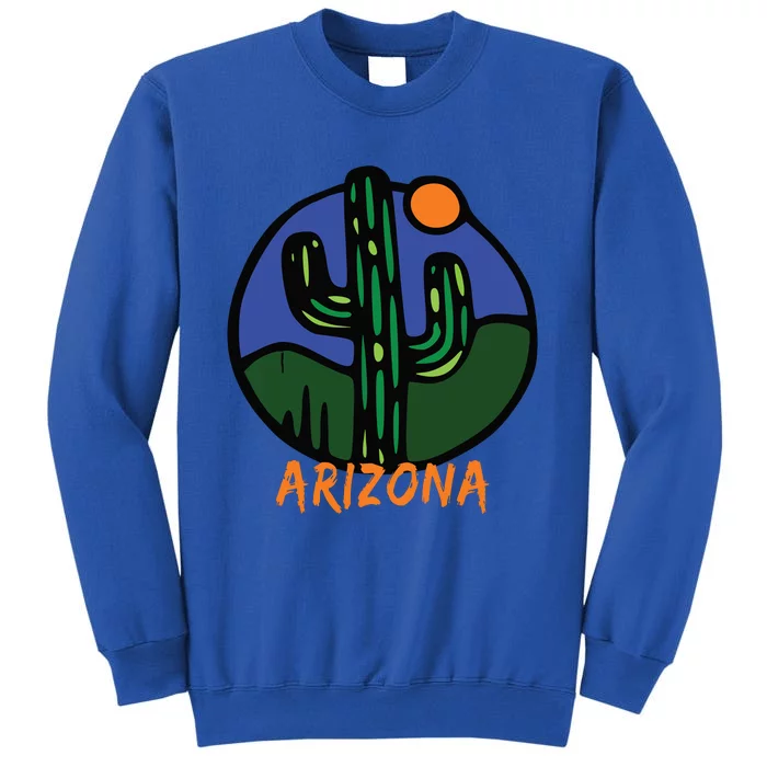 State Of Arizona Cactus Sun And Desert Tall Sweatshirt