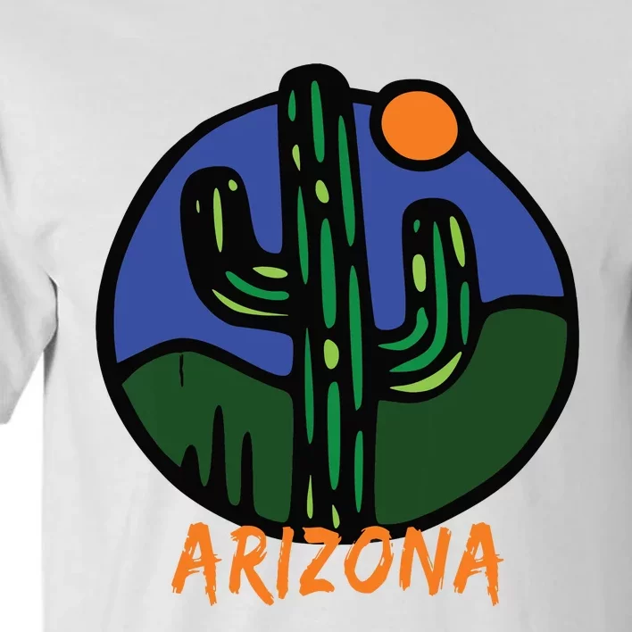 State Of Arizona Cactus Sun And Desert Tall T-Shirt