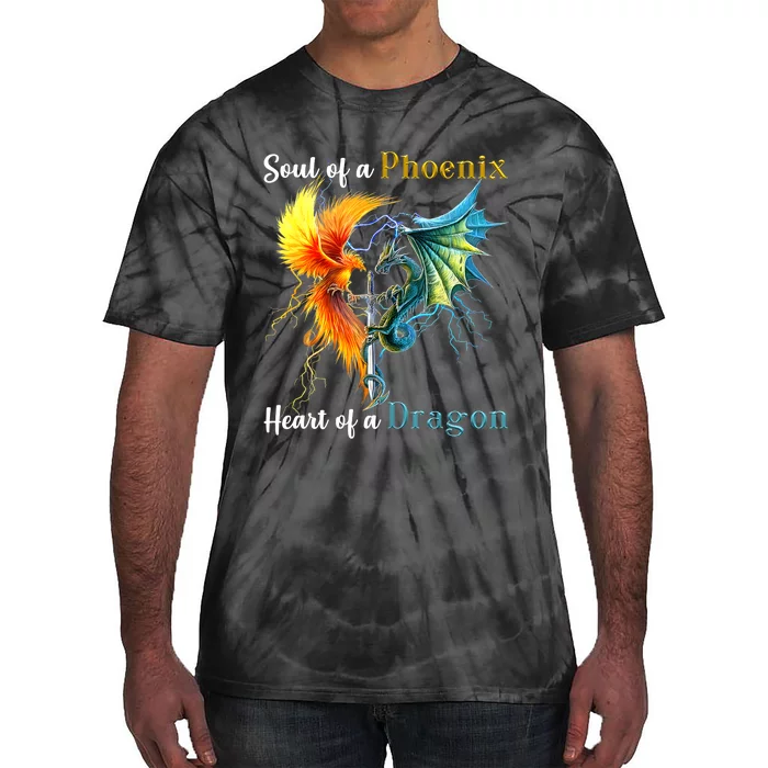 Soul Of A Phoenix Heart Of A Dragon Tie-Dye T-Shirt