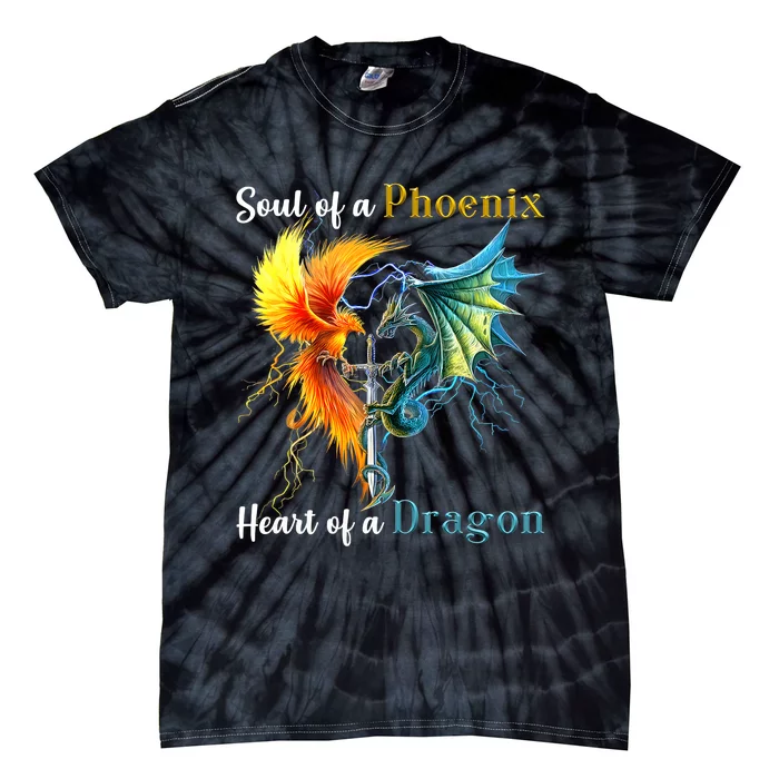 Soul Of A Phoenix Heart Of A Dragon Tie-Dye T-Shirt