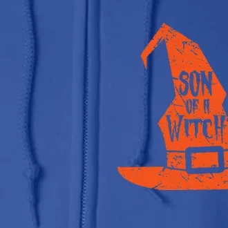 Son Of A Witch Hat Pun Quote Costume Easy Halloween Gifts Full Zip Hoodie