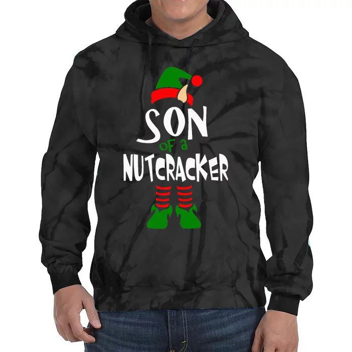 Son Of A Nutcracker Funny Elf Tie Dye Hoodie