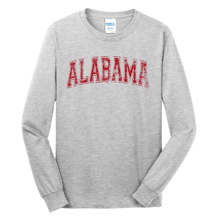 State Of Alabama Varsity Style Tall Long Sleeve T-Shirt