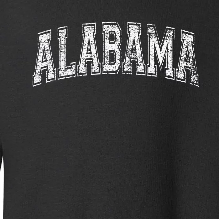 State Of Alabama Varsity Style Text Bama Pride State Flag Toddler Sweatshirt