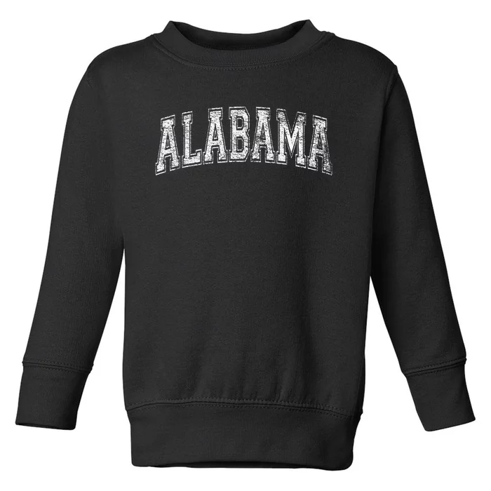 State Of Alabama Varsity Style Text Bama Pride State Flag Toddler Sweatshirt