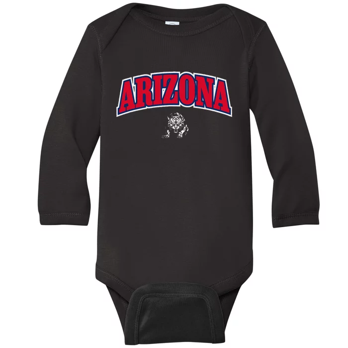 State Of Arizona Varsity Arch Design Baby Long Sleeve Bodysuit