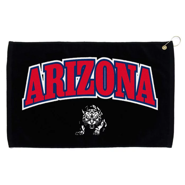 State Of Arizona Varsity Arch Design Grommeted Golf Towel