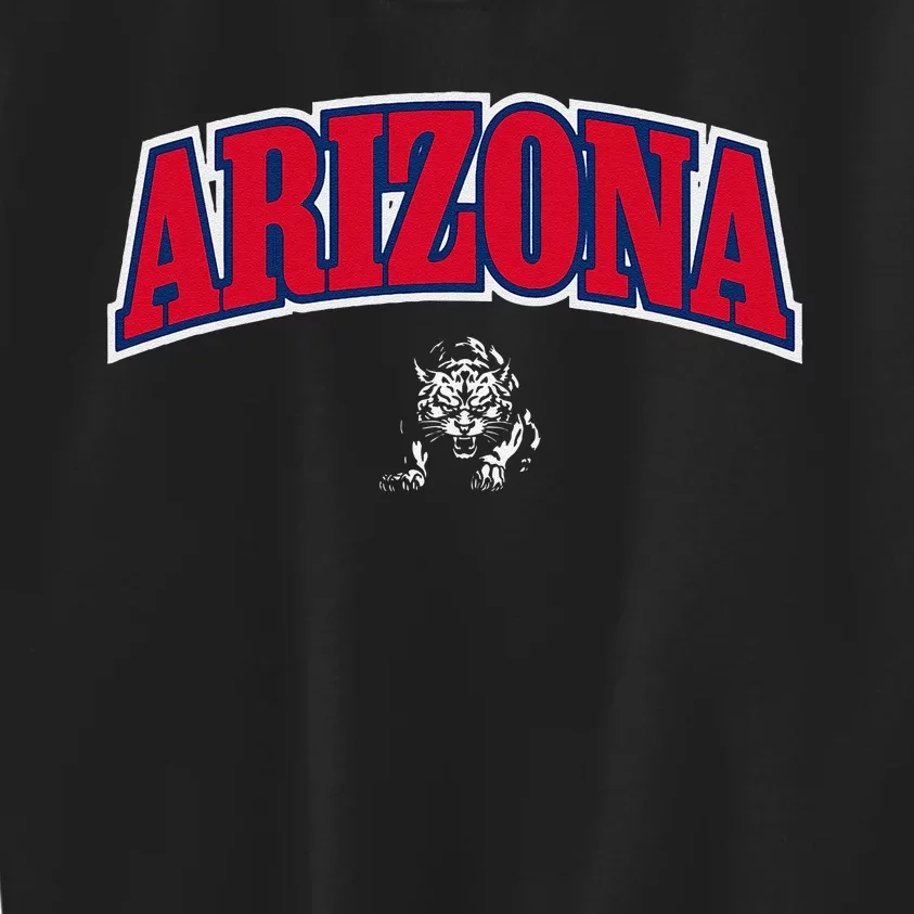 State Of Arizona Varsity Arch Design Kids Sweatshirt