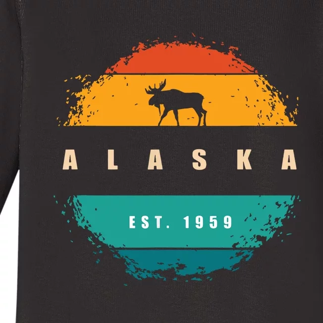 State Of Alaska Baby Long Sleeve Bodysuit