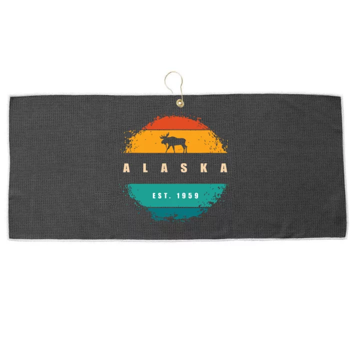 State Of Alaska Large Microfiber Waffle Golf Towel