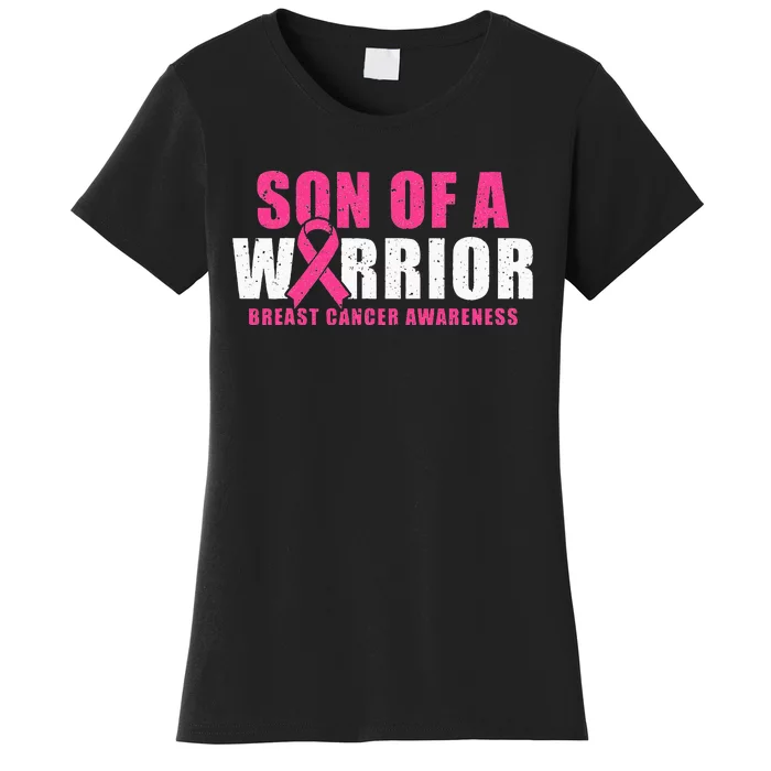 Son Of A Warrior Breast Cancer Awareness Women's T-Shirt