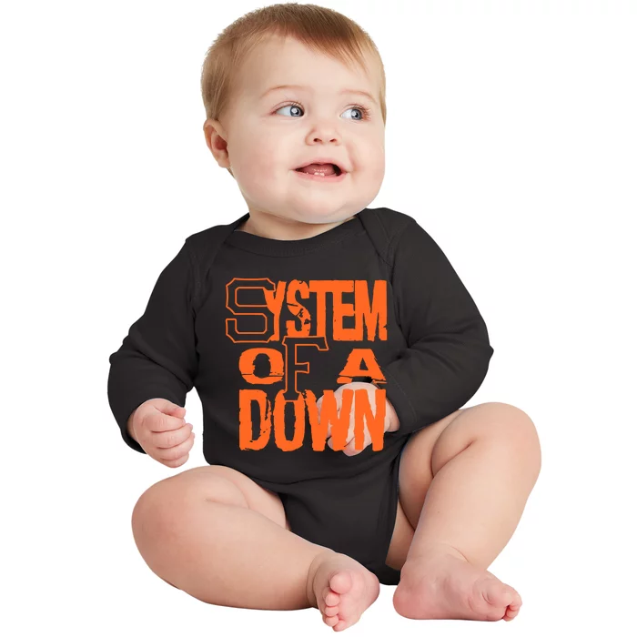 System Of A Down Sf Stacked Logo Baby Long Sleeve Bodysuit