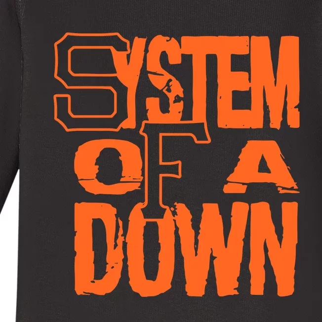 System Of A Down Sf Stacked Logo Baby Long Sleeve Bodysuit