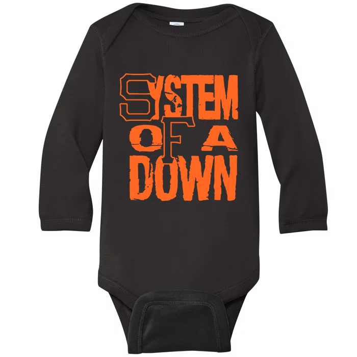 System Of A Down Sf Stacked Logo Baby Long Sleeve Bodysuit