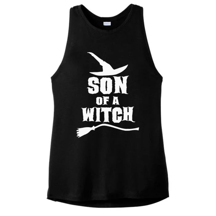 Son Of A Witch Funny Witch Inspired Gifts Ladies Tri-Blend Wicking Tank